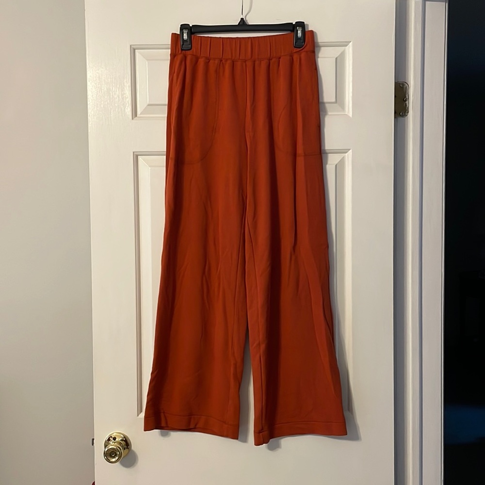 old navy burnt orange lounge pants